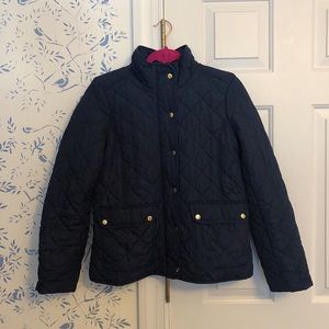 J. Crew Navy Quilted, Padded Jacket